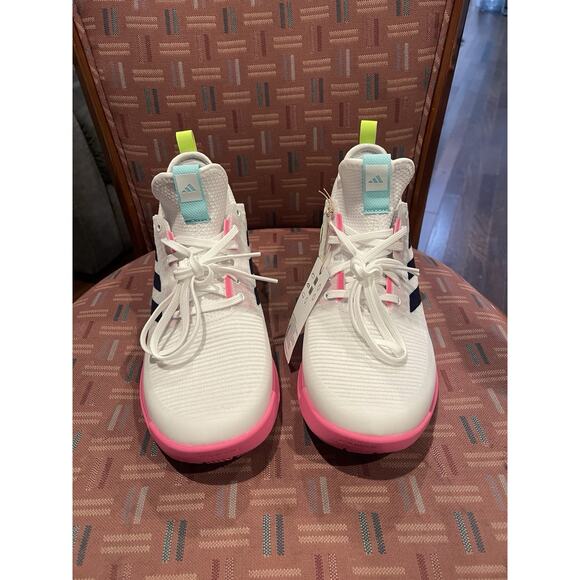 New Women’s Sz 9 Adidas Crazyflight Mid White Indoor Volleyball Shoes HP3337 - Picture 2 of 8